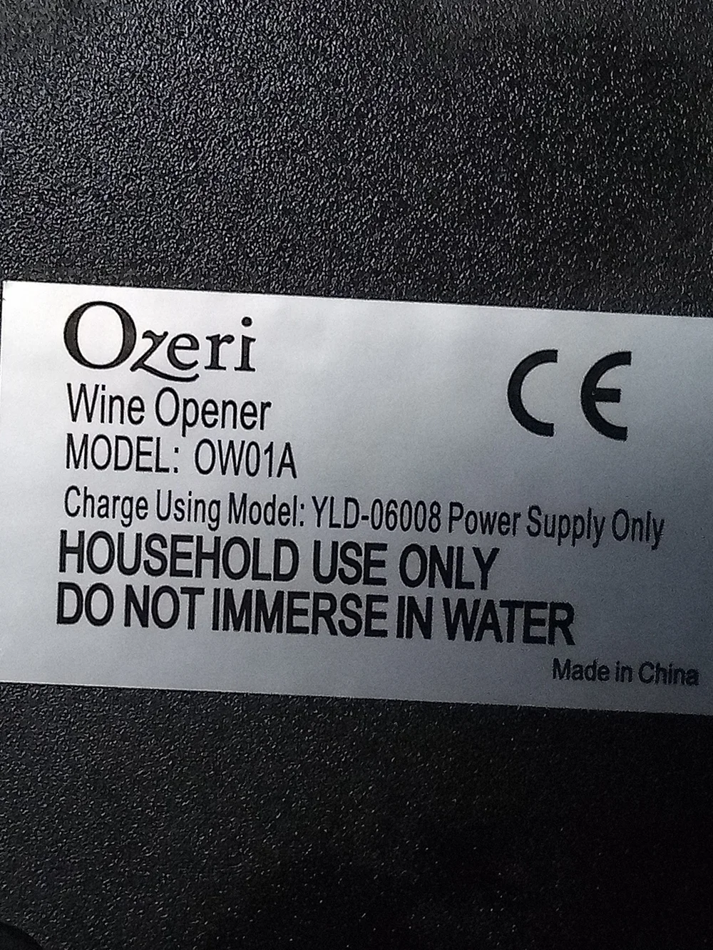 Ozeri Rechargeable Electric Wine Opener w/ Charging Base & Foil Cutter – Silver